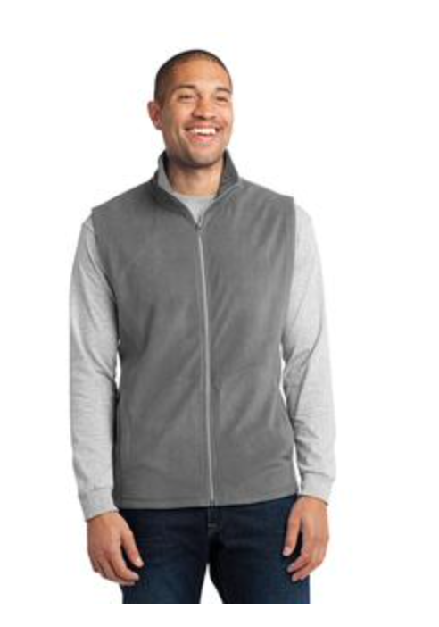 Men's  Port Authority Micro-fleece Vest in Pearl Grey
