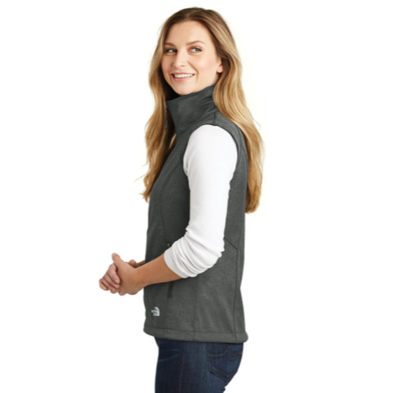 The North Face® Ladies Ridgewall Soft Shell Vest in Dark Grey Heather - Thumbnail (Preview) 3