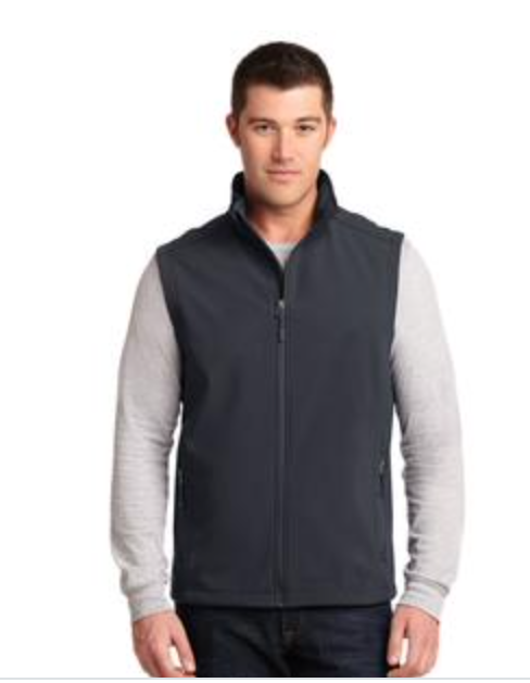 Men's Port Authority Core Soft Shell Vest in Battleship Grey