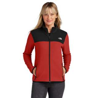 The North Face® Ladies Glacier Full-Zip Fleece Jacket in Rage Red /Black