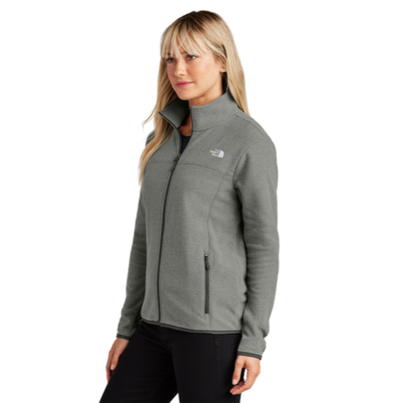 The North Face® Ladies Glacier Full-Zip Fleece Jacket in Medium Grey Heather - Thumbnail (Preview) 3