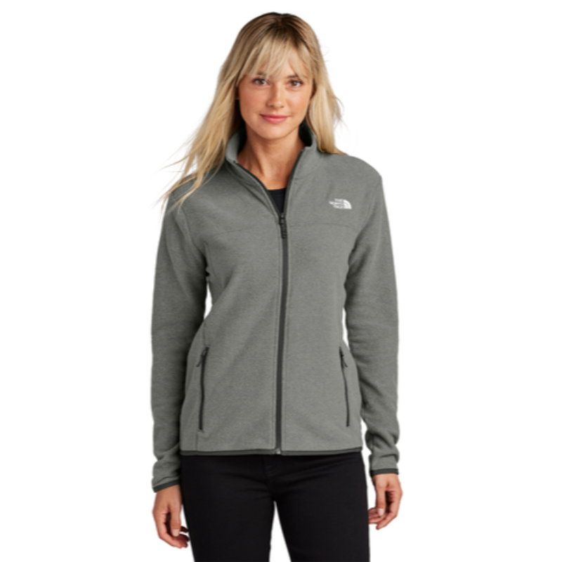 The North Face® Ladies Glacier Full-Zip Fleece Jacket in Medium Grey Heather Main Image