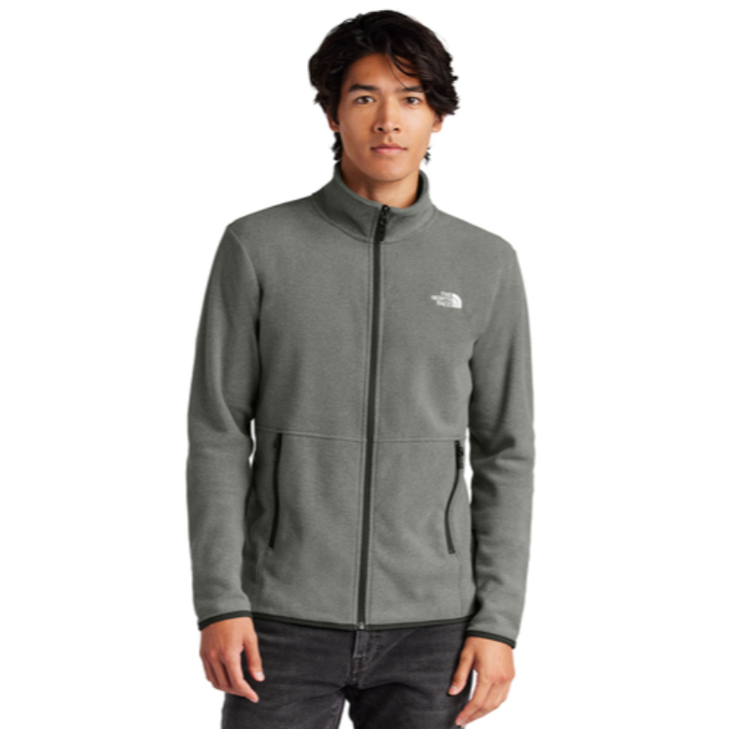 The North Face® Glacier Full-Zip Fleece Jacket in Medium Grey Heather Main Image