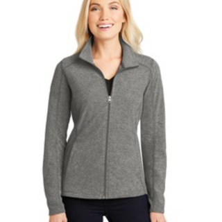 Port Authority Micro-fleece Jacket in Pearl Grey Heather