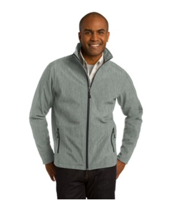 Men's  Port Authority Core Soft Shell Jacket in Pearl Grey Heather