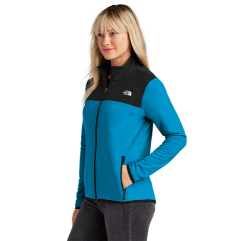 The North Face® Ladies Glacier Full-Zip Fleece Jacket in Hero Blue / Black - Thumbnail (Preview) 3