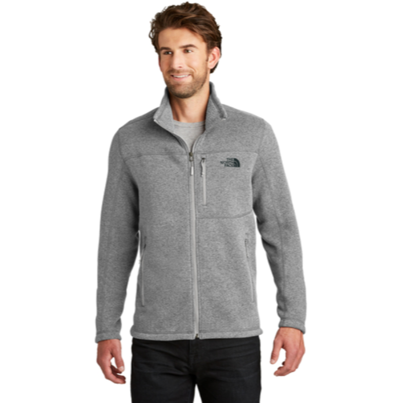 The North Face® Sweater Fleece Jacket in Medium Grey Heather Main Image