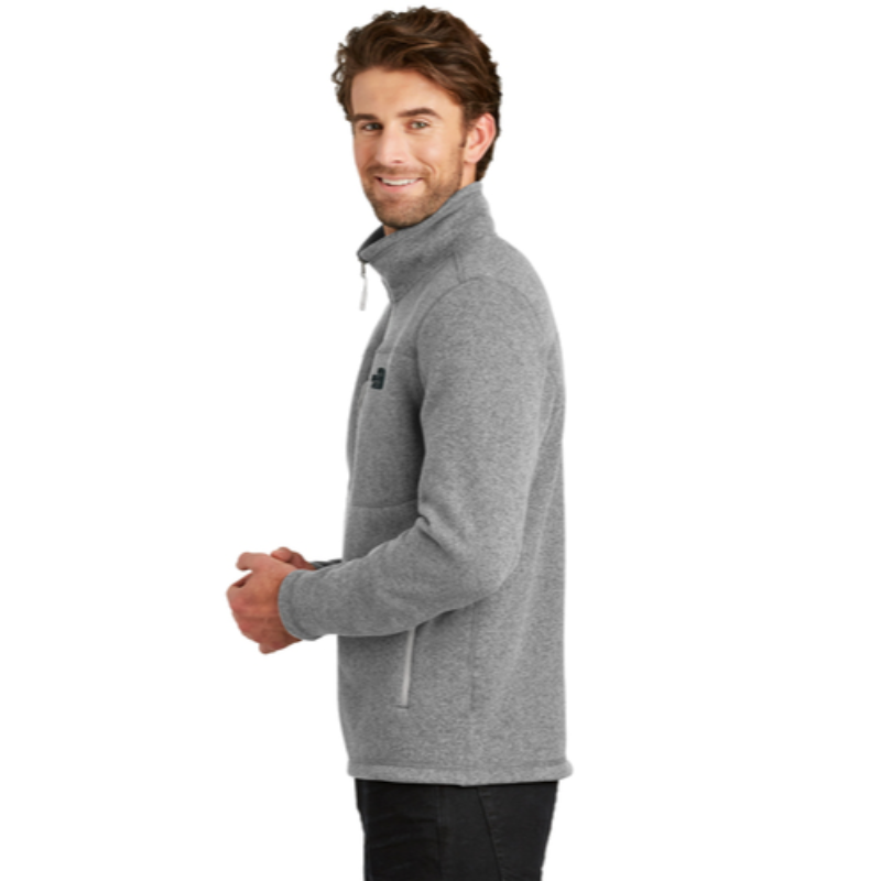 The North Face® Sweater Fleece Jacket in Medium Grey Heather - Thumbnail (Preview) 3