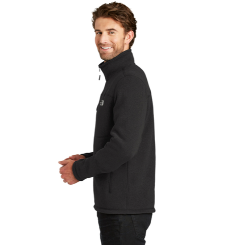 The North Face® Sweater Fleece Jacket in Black Heather - Thumbnail (Preview) 3