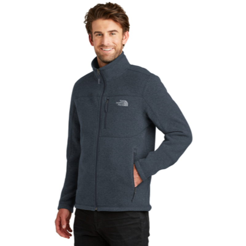 The North Face® Sweater Fleece Jacket in Urban Navy Heather - Thumbnail (Preview) 4