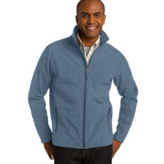 Men's  Port Authority Core Soft Shell Jacket in Navy Heather