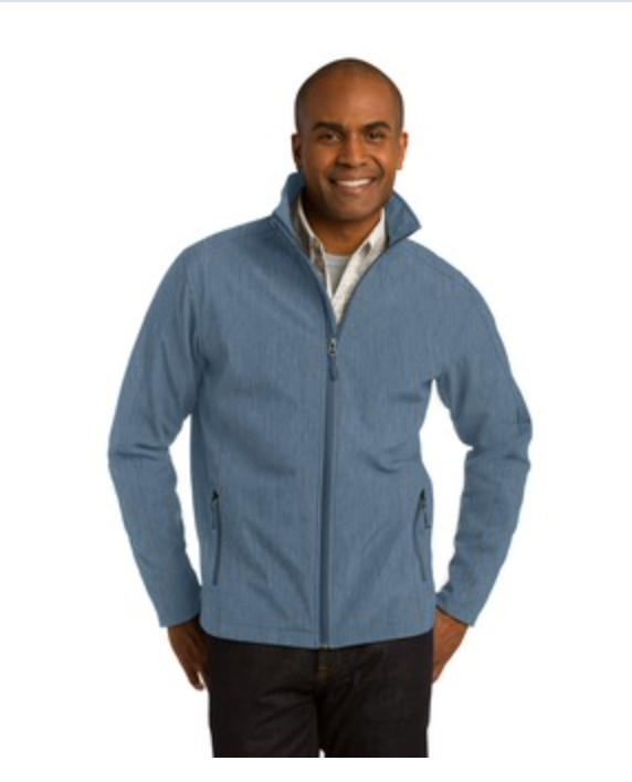 Men's  Port Authority Core Soft Shell Jacket in Navy Heather