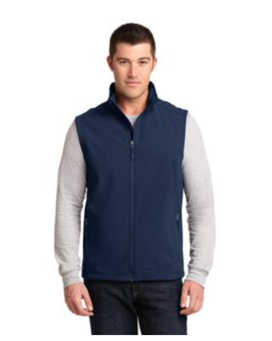 Men's Port Authority Core Soft Shell Vest in Navy Blue