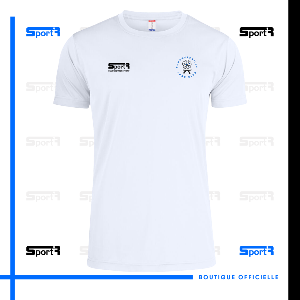 T-shirt Polyester Adultes et Enfants - Blanc