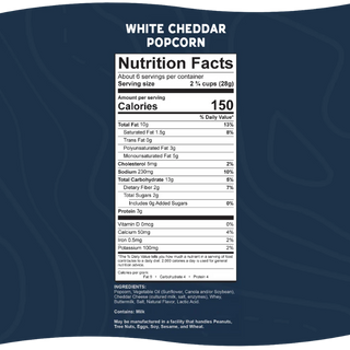 White Cheddar Popcorn ($20 Donation)