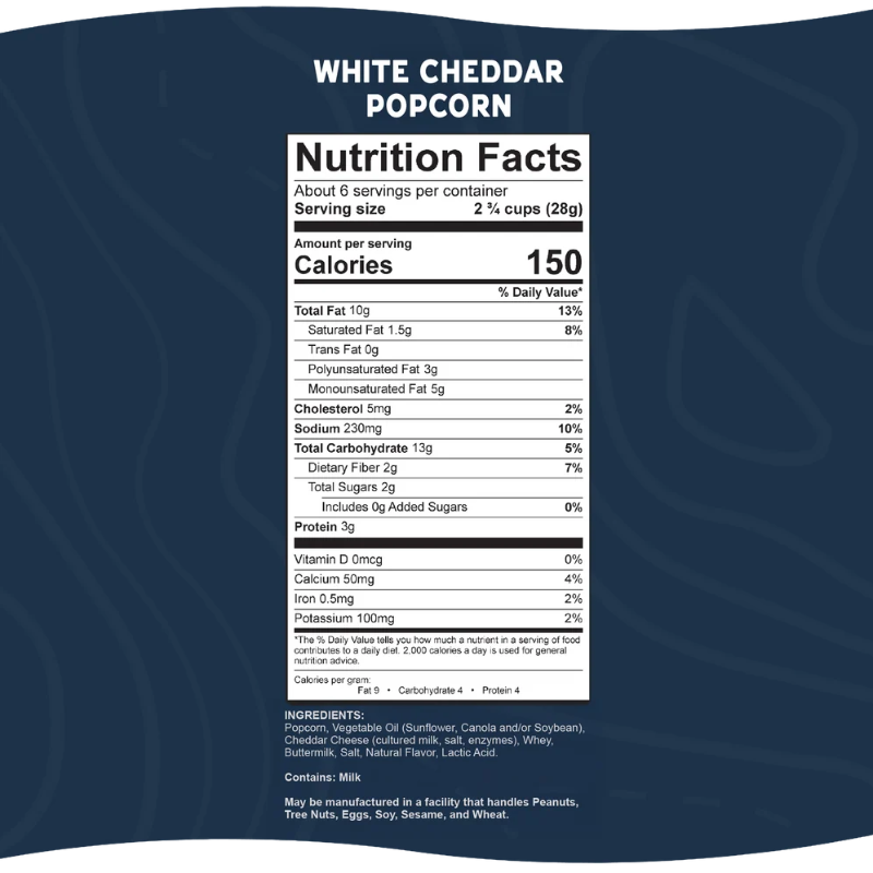 White Cheddar Popcorn ($20 Donation)