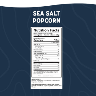 Sea Salt Popcorn ($20 Donation)