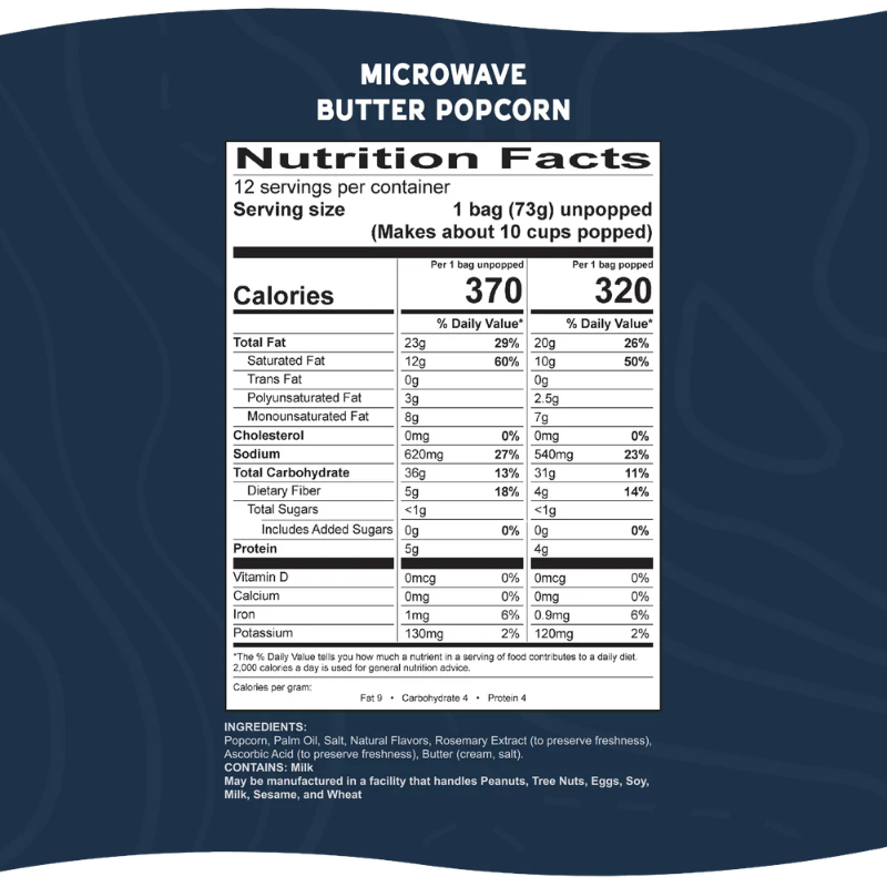 Microwave Butter Popcorn ($25 Donation)