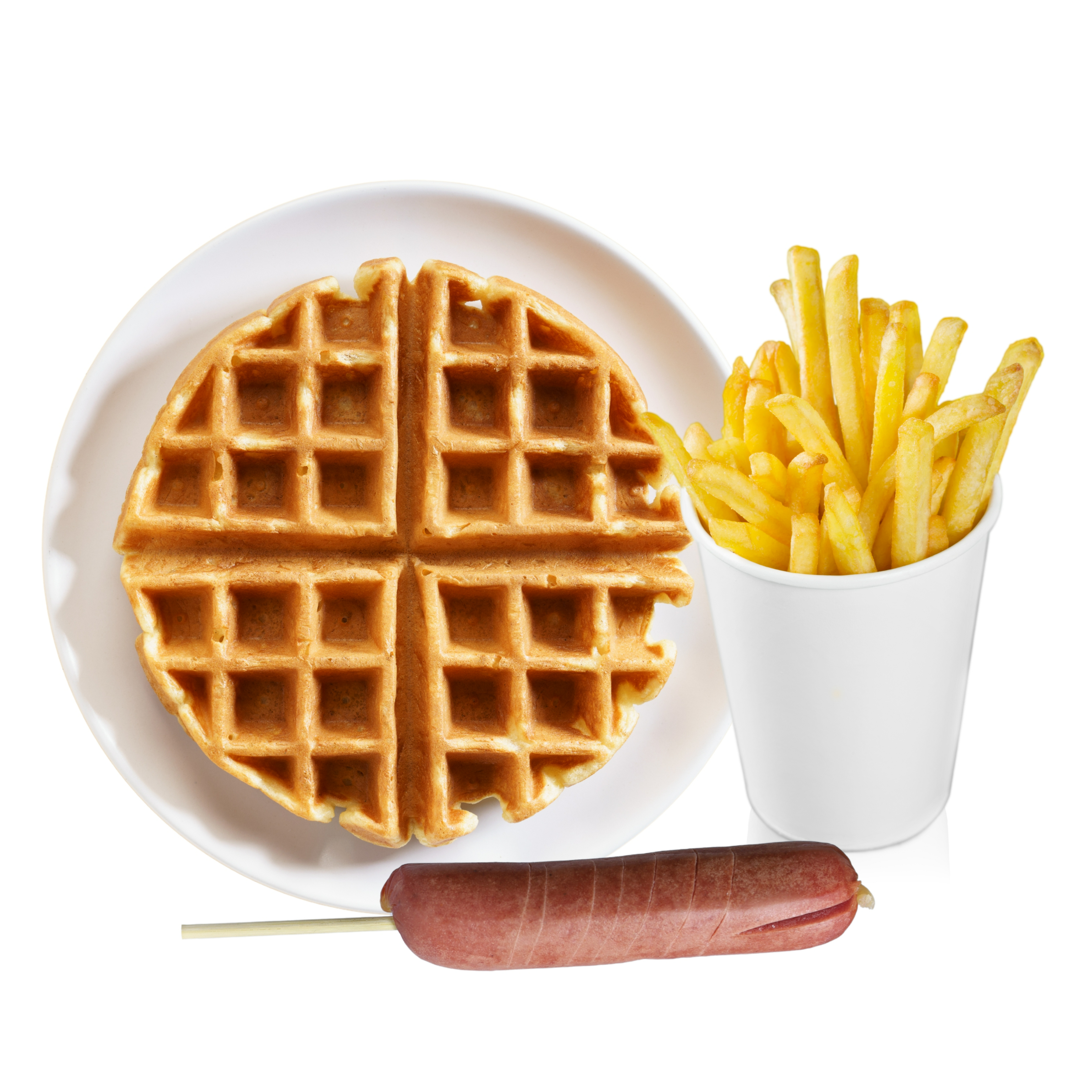 Waffle & Sausage with Fries