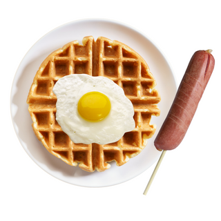 Waffle & Sausage with Egg