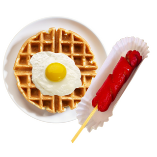 Waffle & Hotdog with Egg