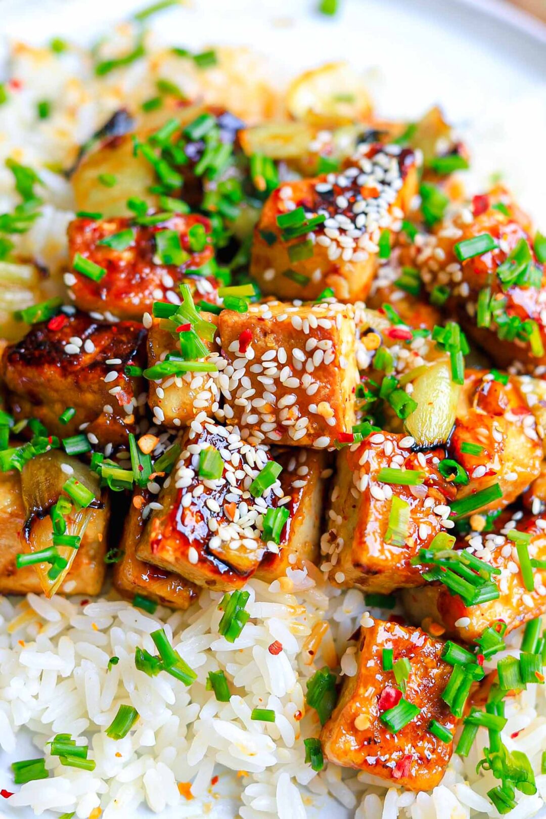 Sweet Chili Tofu, Singapore Noodles & Asian Slaw Main Image