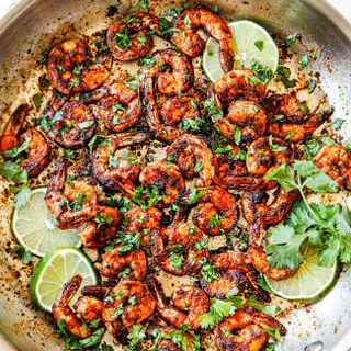 Caribbean Jerk Shrimp, Coconut Rice & Coleslaw