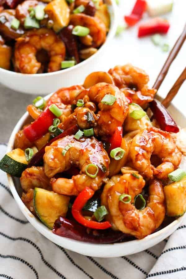 Kung Pao Shrimp, Jasmine Rice & Steamed Broccoli Main Image