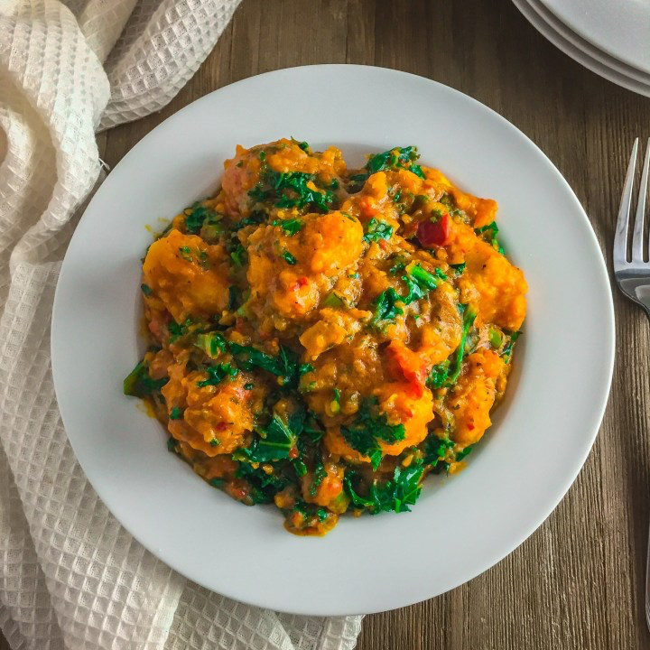 Creamy Asaro (Yam Porridge) served with Gizzdodo & 2 proteins Main Image