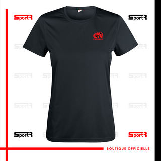T-Shirt Polyester (Femmes) - Noir
