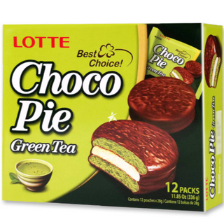 Lotte Choco pie Te verde caja 12 pzas