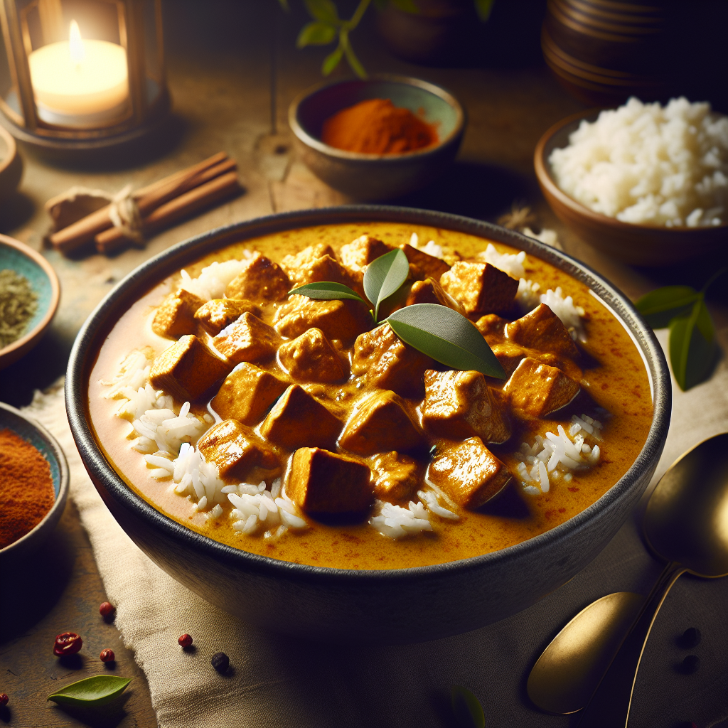 Tofu Butter Chicken with Rice