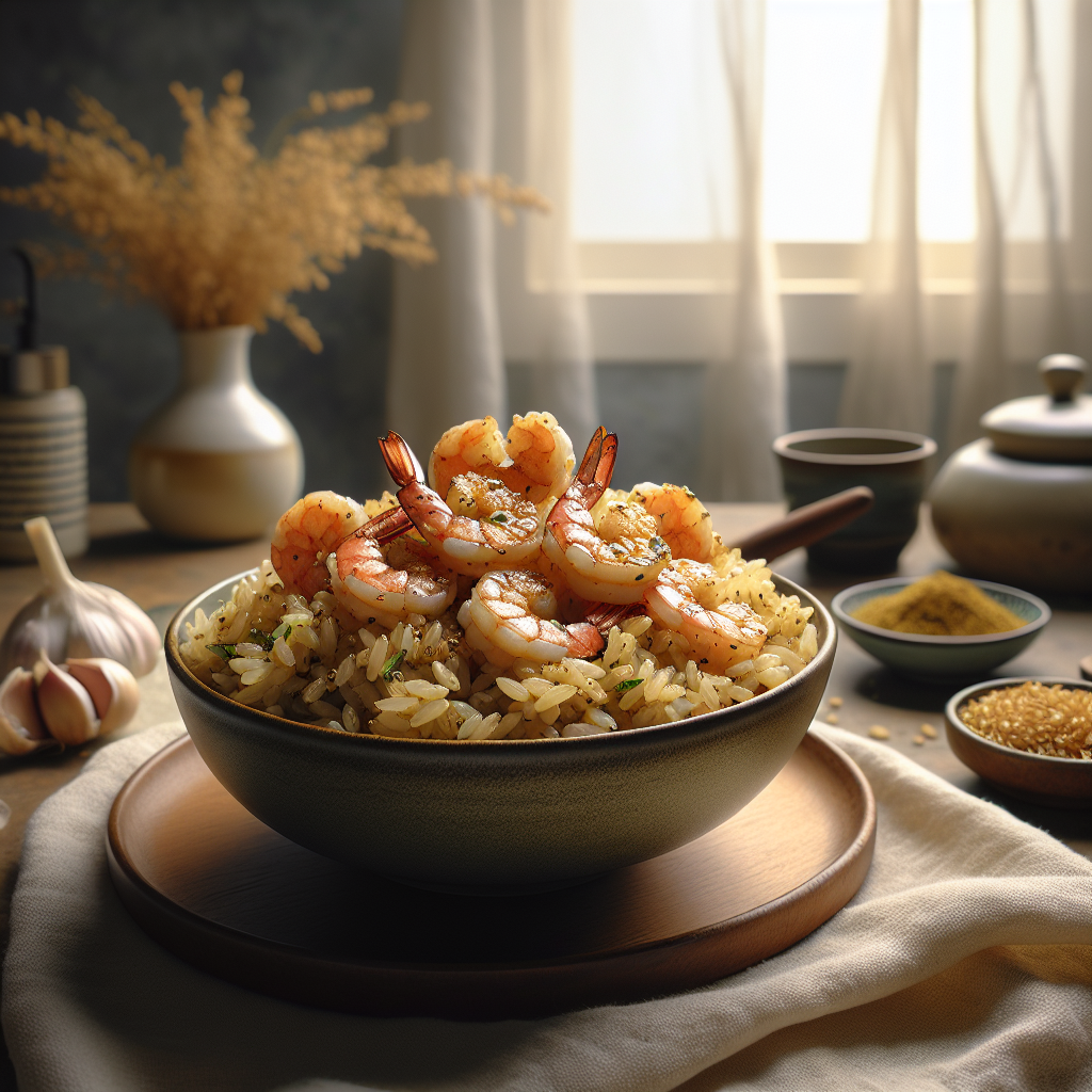 Garlic Shrimp Rice Bowl