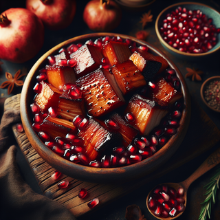 Pomegranate Pork Belly Bowl