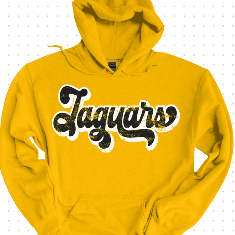 Vintage Jaguars Gold Hoodie Main Image