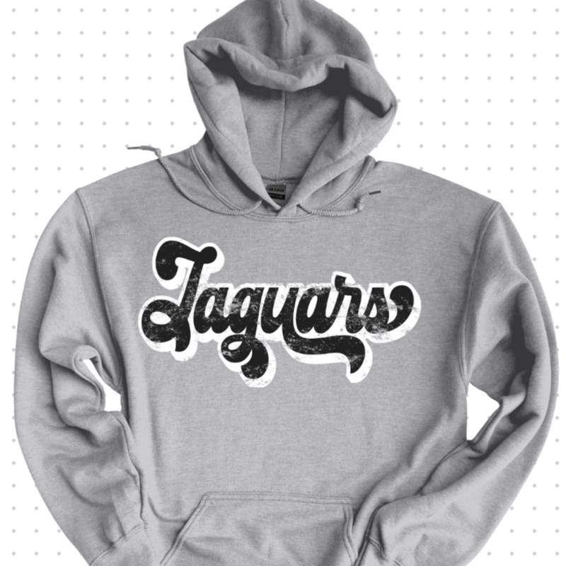 Vintage Jaguars Gray Hoodie Main Image