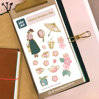 Sticker Sheet - Cherry Blossom Tea