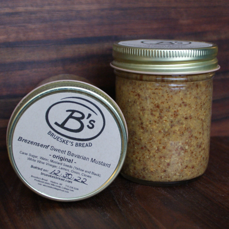 Brezensenf Sweet Bavarian Mustard -- Original 8 oz Jar