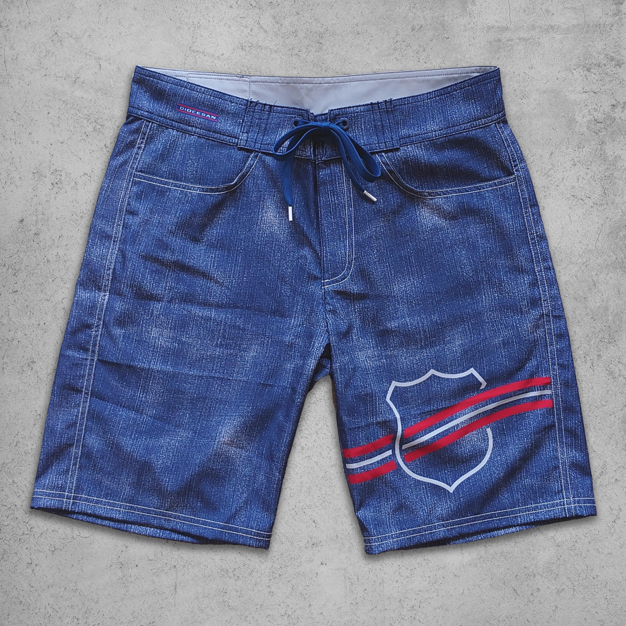 DSOBA Denim Print Swimming Trunks Main Image