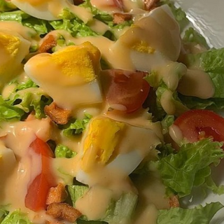 Salad with Boiled Egg + Dressing