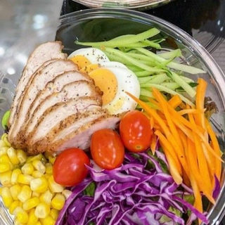 Salad with Grilled Chicken + Dressing