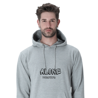 Gray- Alone forever Unisex Hoodie 