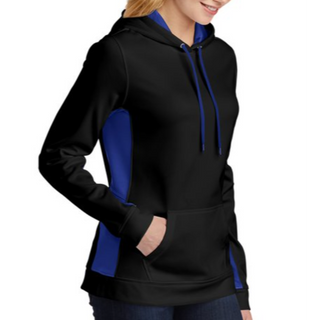 LST235 Sport-Tek Ladies Sport-Wick Fleece Colorblock Hooded Pullover