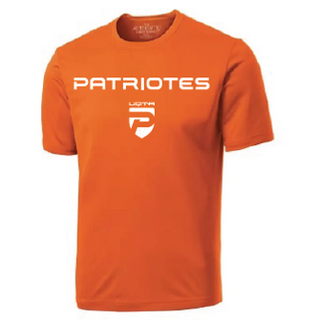 ATC Pro Team Short Sleeve Tee. S350- Orange- écriture Patriotes Logo (modèle unisexe)