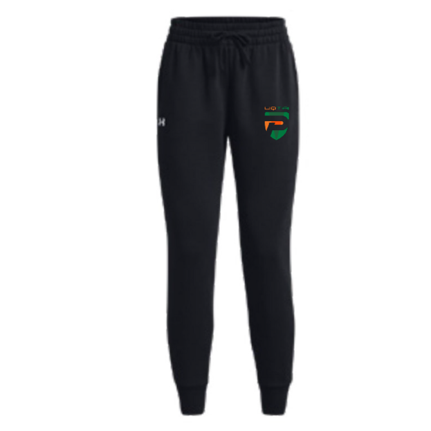 UA W's Rival fleece jogger- Noir- Logo cuisse