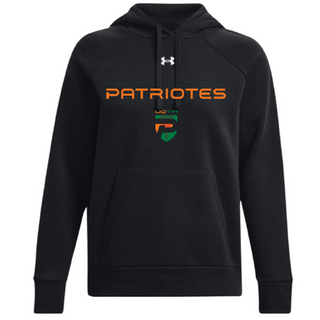 UA W's Rival fleece hoody- Noir- Patriotes Logo