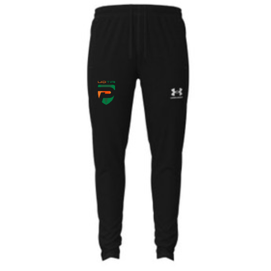 UA M's Storm armour fleece pants- Noir- Logo cuisse