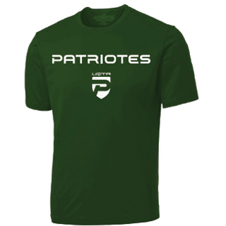 ATC Pro Team Short Sleeve Tee. S350- Vert- écriture Patriotes Logo (modèle unisexe)