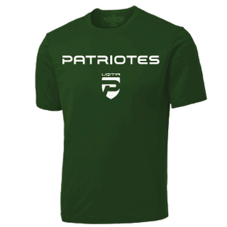 ATC Pro Team Short Sleeve Tee. S350- Vert- écriture Patriotes Logo