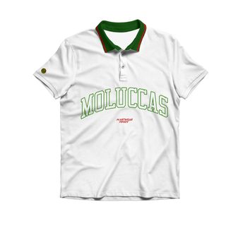 Moluccas Polo White Green